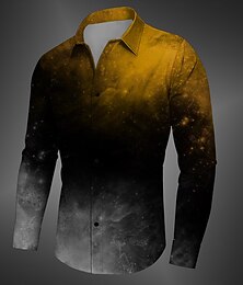 economico -Per uomo Orrore gotico Costumi Halloween Camicia Camicia con Bottoni Manica Lunga Casual Scuro Affari Quotidiano Autunno Inverno Primavera & Estate Collo ripiegato Colletto a Camicia Cardigan con