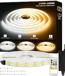 Χαμηλού Κόστους -3M 5μ 7μ Ευέλικτες LED Φωτολωρίδες Σετ Φώτων 608 LEDs COB 10 χιλιοστά 1 Τοποθετήστε τη βάση στήριξης 1 Καλώδιο AC Τροφοδοσία 1 * 24V 3A 1set Θερμό Λευκό Φώτα Λωρίδες LED Πάρτι Γιορτή Συνδέσιμο 24 V