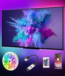 billiga -led tv-ljus 1-5m/3.28-16ft usb tv led bakgrundsbelysning med applikation bluetooth led light bar rgb led ljus bar musik sync led ljus lämplig för sovrum tv bar belysning spelrum dekoration