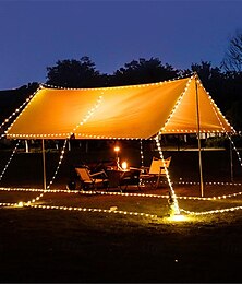 economico -Luce da campeggio a ghirlanda a led arrotolabile da 20 m con luci a stringa a led retrattili corrente di illuminazione per tende da festa con atmosfera festiva