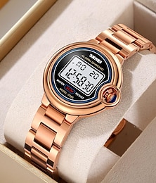 abordables -SKMEI Mujer Reloj Digital Moda Reloj Casual Reloj de Muñeca Luminoso Despertador Calendario x Acero Inoxidable Reloj