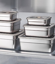 Недорогие -вакуумный контейнер для пищевых продуктов, герметичный ящик для хранения пищевых продуктов sus304, ланч-бокс для фруктов, безопасный для холодильника, герметичный контейнер для еды (квадратный)