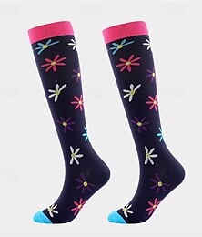 economico -Calze a compressione Calze sportive Calzini da corsa 1 paio Color Block Per donna Calzini a tubo Traspirante Comodo Allenamento in palestra Pallacanestro Corsa Jogging Ciclismo Gli sport Con cuori
