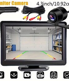 economico -macchina fotografica di backup di retrovisione dell'automobile macchina fotografica hd impermeabile display hd da 4.3 pollici monitor lcd set completo sistema di parcheggio per pick-up furgone camper
