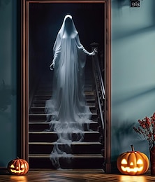 economico -decorazioni per porte di Halloween copriporta di Halloween sposa zombie arazzo per porta tenda per porta decorazione sfondo striscione per porta per porta d'ingresso fattoria decorazioni per feste di