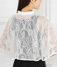 abordables -Etoles de Femme Elégant Luxe Sans Manches Dentelle Boléros de Mariage Avec Dentelle Pour Mariage Eté