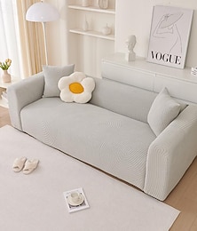 abordables -Housse de canapé élastique, housse complète, anti-rayures de chat, style crémeux épais pour une protection durable des meubles, adaptée à toutes les saisons et à tous les types de canapés