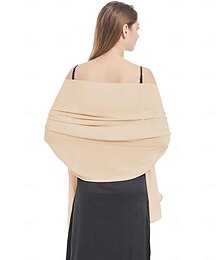 abordables -Chal y bufanda de gasa: chales y abrigos ligeros para mujer para vestidos de noche y bodas