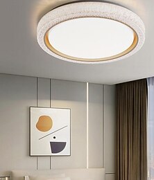 abordables -Plafonniers LED dimmable 50cm 1 lumière art industriel moderne circulaire métal brossé semi-affleurant 42w pour cuisine chambre salon 220-240v