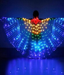 preiswerte -LED-Flügel, leuchtende Engelsflügel, leuchtende Flügel, Bauchtanz-Kostümflügel, LED-Schmetterlingsflügel für Erwachsene und Kinder, leuchtende Kostüm-Performance-Kleidung für Karneval