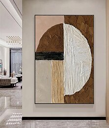 abordables -peinture beige marron fait à la main brun wabi sabi illustration peinture à l'huile peint à la main peinture à l'huile texturée peinture à l'huile beige brun abstrait toile art moderne horizontal