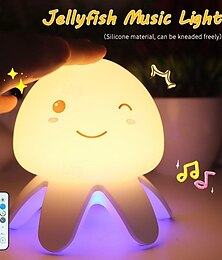 economico -Luce Intelligente LED Smart Luce Notturna Musica Medusa Colorata in Silicone con Telecomando Luce Notturna Intelligente con Timer in Modalità Sonno per Decorazione della Stanza Regalo per Bambini
