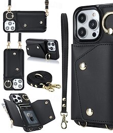 abordables -teléfono Funda Para iPhone 17 Pro Max 17 Air 16 15 14 Pro Max Plus 13 12 11 Pro Max Mini Tarjetas billetera con Soporte Soporte para Anillo Cremallera Retro TPU Metal Cuero de PU