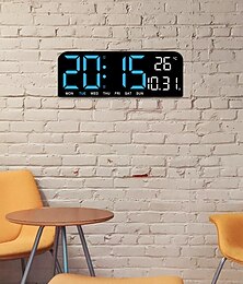 billiga -digital väckarklocka justerbar ljusstyrka väggklocka skrivbordsklocka med temperaturdisplay för kontorshylla i vardagsrummet