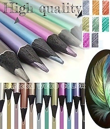 economico -12/24 pezzi matite colorate fluorescenti metalliche matite da disegno in legno set di matite per schizzi in legno matite artistiche non tossiche di alta qualità