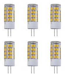 זול -6 יחידות g4 LED דו-פין אורות 240 לומן 5w 52 led חרוזי smd 2835 לבן חם לבן 220v