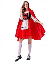 abordables -Le petit Chaperon rouge Halloween Bal Masqué Costume de Carnaval Adulte Femmes Halloween Déguisements d'Halloween faciles Se déguiser