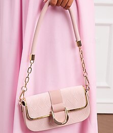 abordables -sac à bandoulière matelassé rose blush chic avec une élégante chaîne dorée – accessoire parfait pour les sorties en journée et les événements en soirée