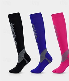 abordables -Calcetines de compresión Calcetines Deportivos Calcetines para correr 1 Par Bloque de Color Hombre Calcetines A prueba de resbalones Transpirable Reductor del Sudor Cómodo Entrenamiento de gimnasio