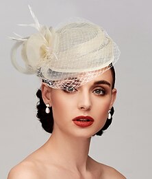 economico -Fascinatori Piume Rete Cappello a Disco Matrimonio Corsa ippica Giorno delle Donne Melbourne Cup con Cappello a Piuma Copricapo Moda per la Corsa