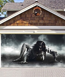 halpa -halloween ovikoristeet halloween autotallin oven kansi kurpitsat jack o lyhty ulkona banneri kummitus lepakoita iso tausta koristelu lomalle ulos ovesta koristeet ovi kodin seinäkoristeet