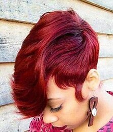 economico -Parrucca Corto Taglio Pixie Parrucca Sintetica Corto per Donne Parrucche alla Moda Resistenti al Calore Cosplay di Halloween