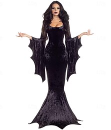 levne -Upír Morticia Addamsová předvečer Všech svatých Cosplay kostým cosplay Dospělé Dámské Karneval Plesová maškaráda Párty Plesová maškaráda Jednoduché Halloweenské kostýmy Oblékněte se