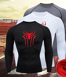 preiswerte -Herren Funktionsshirt Athletisches Hemd Fitnessstudio-Shirt Fitness Shirt Langarm T-Shirt Casual Athlässigkeit Atmungsaktiv Schnelltrocknend Weich Fitness Fitnesstraining Laufen Sportbekleidung