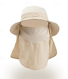 economico -Cappello da sole con patta sul collo Unisex Cappello da sole Cappello a secchiello Cappello Boonie Protezione UV per Pesca Spiaggia Campeggio / Escursionismo / Speleologia Tinta unica Poliestere
