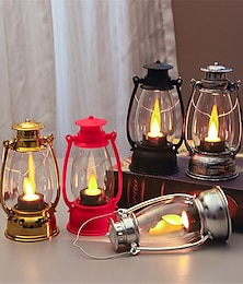 economico -led elettronico cavallo a lume di candela a lume di candela retrò piccola lampada ad olio elettronica a lume di candela creativo nostalgico vento luce desktop ornamento piccola luce di notte festival