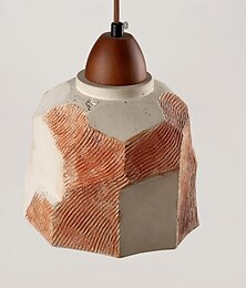 economico -Lampada a sospensione a cupola in cemento grigio - lampada da soffitto vintage a sospensione singola in fattoria. lampadario industriale rosso per isola cucina, lampada per lavandino, tavolo da
