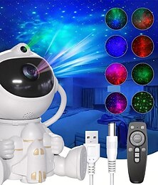 お買い得  -宇宙飛行士の銀河プロジェクター星雲天井銀河ライトプロジェクタースタープロジェクター8つの星雲モード付き360度調節可能な星のナイトライト子供大人パーティールーム装飾リモコン付き