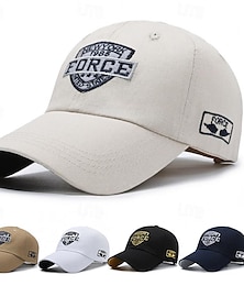 billiga -Herr Basebollkeps Solhatt Trucker Hat Svart Vit Polyester Broderad Mode Ledigt Gata Dagligen Bokstav Justerbara Solskyddskräm Andningsfunktion
