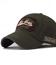 preiswerte -Herren Cap Basecap Sonnenhut Kappe Schwarz Gelb Baumwolle Bestickt Modisch Brautkleider schlicht Strasse Täglich Buchstabe Einstellbar Sonnenschutz Atmungsaktiv