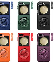 levne -telefon Carcasă Pro Samsung Galaxy Z Flip 7 Z Flip 6 Z Flip 5 Magnetické adsorpční pouzdro se stojánkem Podpora bezdrátového nabíjení Nárazuvzdorné PC