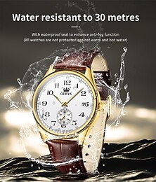 abordables -Nuevo olevs Olevs marca moda tendencia reloj de cuarzo calendario luminoso simple esfera digital grande relojes para hombres deportes impermeables reloj de pulsera para hombres versátil
