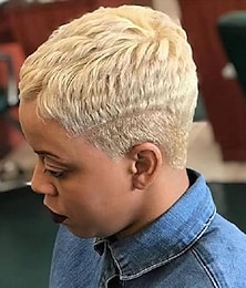 economico -parrucca corta pixie per donne parrucca pixie cut parrucca corta pixie cut parrucche per donne nere parrucche bianche per donne parrucca pixie sintetica stratificata resistente al calore per uso
