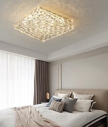 economico -plafoniere a led plafoniera in cristallo sorgente luminosa a 3 colori 25/32/40/52 cm 1 luce moderna in cristallo montaggio a incasso paralume in cristallo quadrato nordico per corridoio sala da pranzo