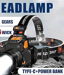 ieftine -far reîncărcabil cu senzor de mișcare – 2000 lumeni far USB cu power bank pentru camping, drumeții și utilizare în aer liber