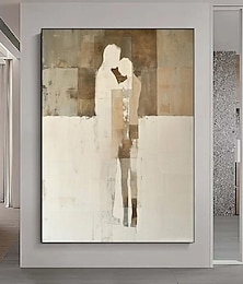 preiswerte -Ölgemälde handgefertigte abstrakte Frauenfigur Leinwandgemälde Wandkunst modernes geometrisches Ölgemälde auf Leinwand große minimalistische Gemälde Wandkunst Gemälde für Wohnzimmer Schlafzimmer Dekor