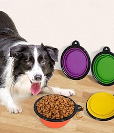 economico -ciotola per cani ciotole pieghevoli per gatti cani cibo portatile per animali annaffiatoio per passeggiate parcheggio viaggi 2 moschettoni
