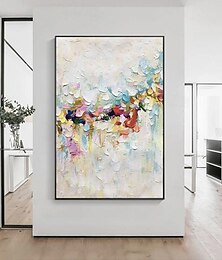 preiswerte -abstrakte bunte Gemälde auf Leinwand handgemachte reich strukturierte Acrylmalerei moderne Wandkunst handgemaltes Kunstwerk Ölgemälde für Wohnzimmer Büro Schlafzimmer Wanddekoration