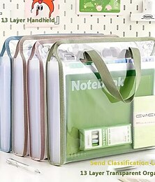 economico -borsa per la conservazione della carta con cartella A4 borsa per organo portatile trasparente borsa per la conservazione delle informazioni degli studenti multistrato di grande capacità
