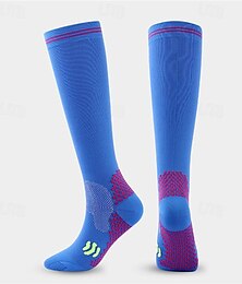 economico -Calze a compressione Calze sportive Calzini da corsa 1 paio Color Block Per uomo Calzini a tubo Anti-scivolo Traspirante Comodo Allenamento in palestra Pallacanestro Corsa Jogging Ciclismo Gli sport