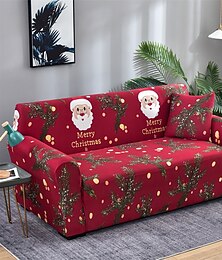 abordables -Housse de canapé de Noël extensible Père Noël housse de canapé pour salon décoration de bureau protecteur de meubles