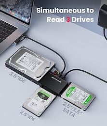 economico -adattatore per disco rigido usb 3.0 a sata ide lettore di dischi rigidi esterni usb tipo-c kit di cavi convertitore di recupero dati ultra per unità ottica hdd ssd universale
