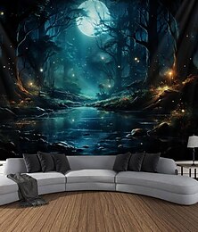 levne -trippy forest visící gobelín nástěnné umění velký gobelín nástěnná malba výzdoba fotografie pozadí přikrývka opona domácí ložnice dekorace obývacího pokoje