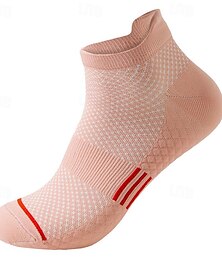 billige -Sport Sokker Joggesokker 1 par Grunnleggende Dame Tubesokker Pustende Skli Treningsøkt Løp Jogge Rullebrettkjøring Sykling sport Ensfarget Polyester Svart Hvit Rosa