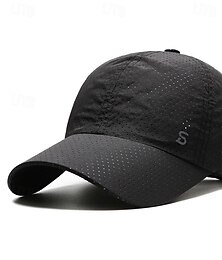 preiswerte -Herren Cap Basecap Sonnenhut Kappe Schwarz Weiß Chinlon Modisch Brautkleider schlicht Strasse Täglich Buchstabe Einstellbar Sonnenschutz Atmungsaktiv