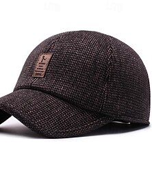 billiga -Herr Basebollkeps Solhatt Trucker Hat Svart Kaffe Polyester Mode Ledigt Gata Dagligen Slät Justerbara Solskyddskräm Andningsfunktion